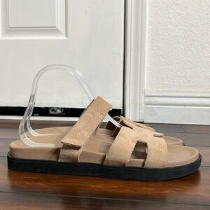 YOKONA FLAT SANDAL MORENA-125 BEIGE Women's‎ size 9.5